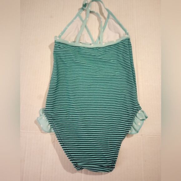 Striped one piece with ruffle leg - Picture 3 of 8